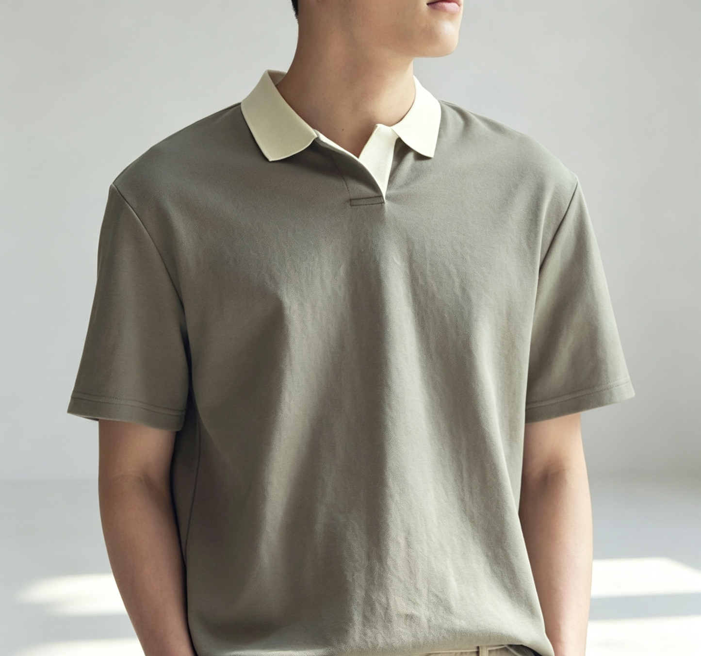 Japanese Versatile Relaxed Fit Men Collared Tee