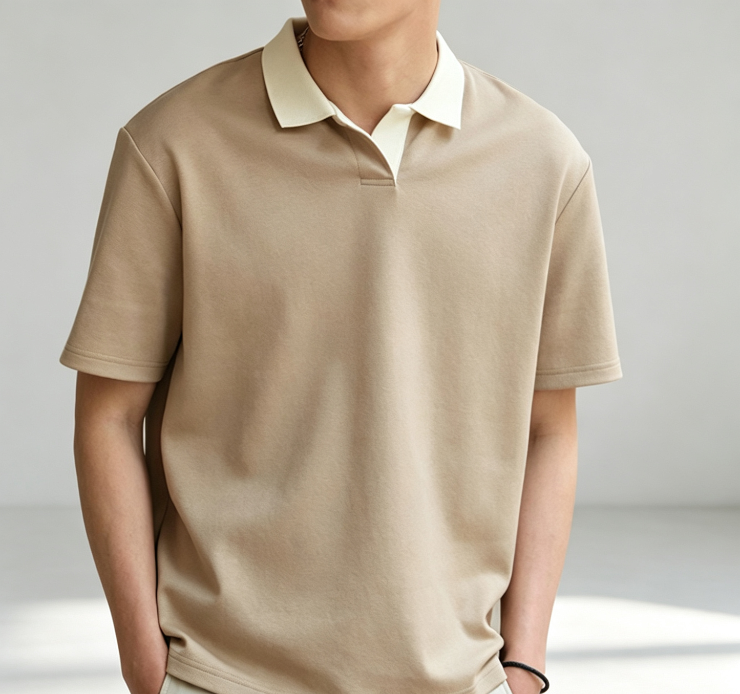 Japanese Versatile Relaxed Fit Men Collared Tee